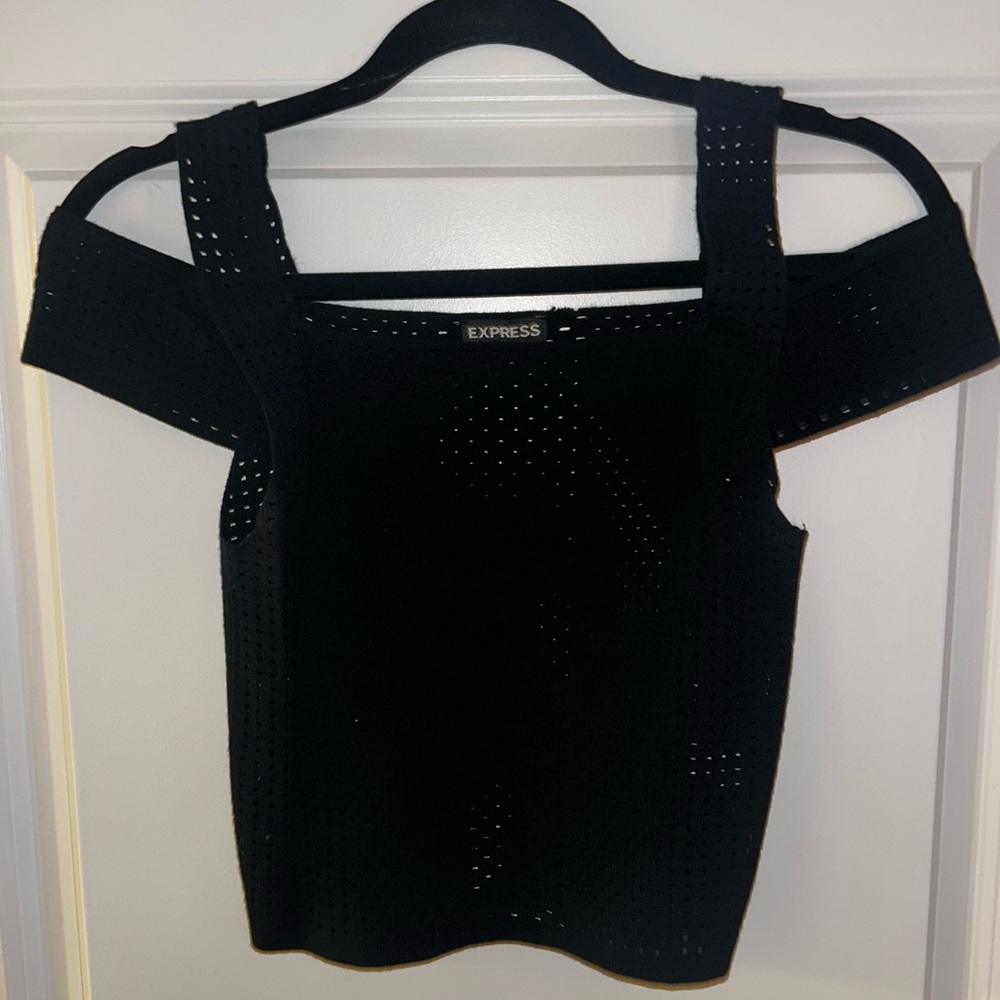 Express black crop top